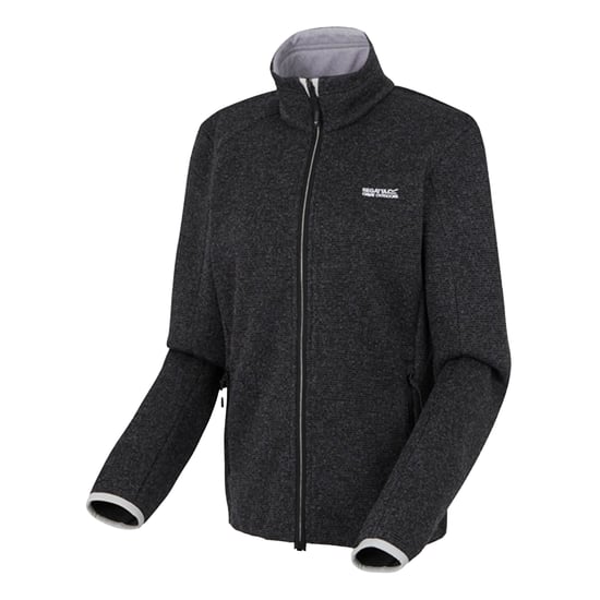 Regatta Damen Newhill Full Zip Fleecejacke (Schwarz/Oyster Mushroom) - Image 3