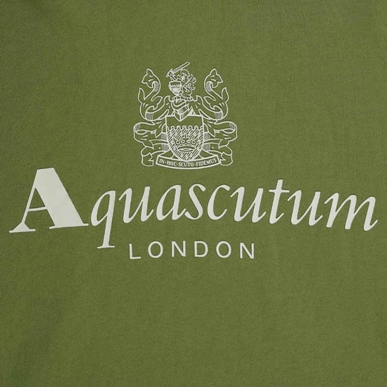 Aquascutum Herren Aktive Big Logo Hoodie (Grün) - Image 2