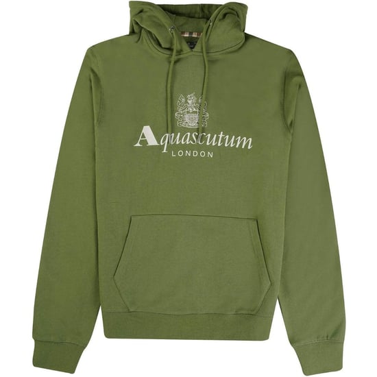 Aquascutum Herren Aktive Big Logo Hoodie (Grün) - Image 3