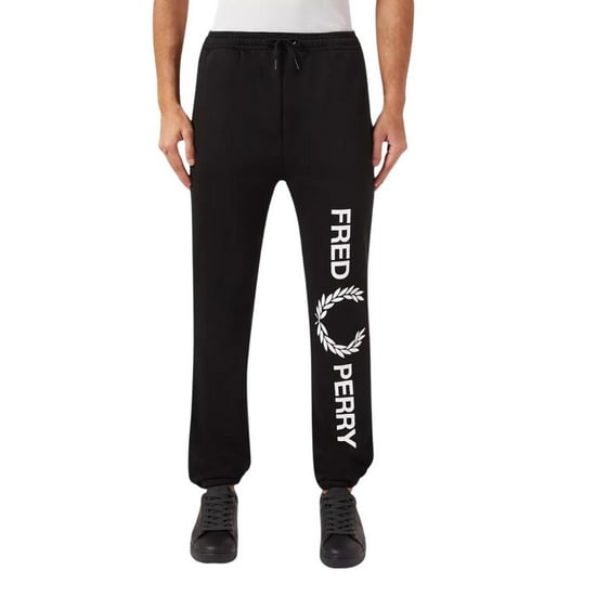 Fred Perry Herren Jogginghose mit großem Logo (Schwarz) - Image 4
