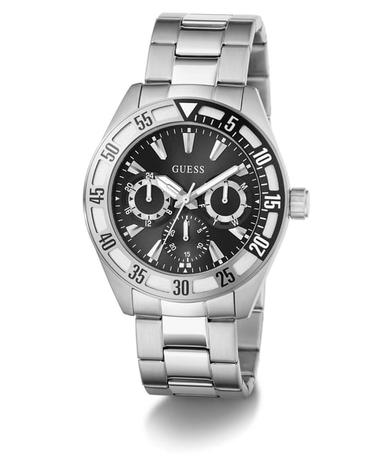 Guess Letterman Silber Herren Armbanduhr GW0904G1 - Image 3