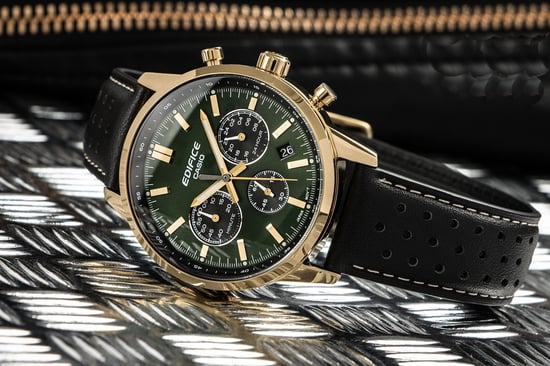Casio Edifice Schwarz Herren Armbanduhr EFR-575CL-3AEF - Image 3