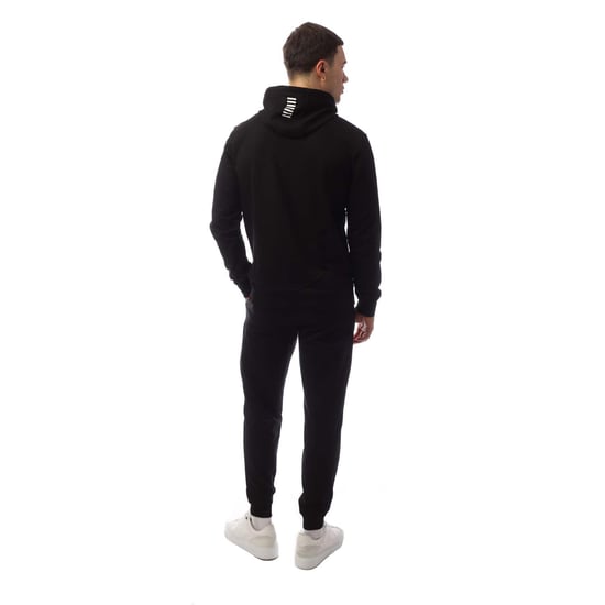 Herren Emporio Armani EA7 Core Identity Komplett-Reißverschluss Trainingsanzug in Schwarz - Image 2