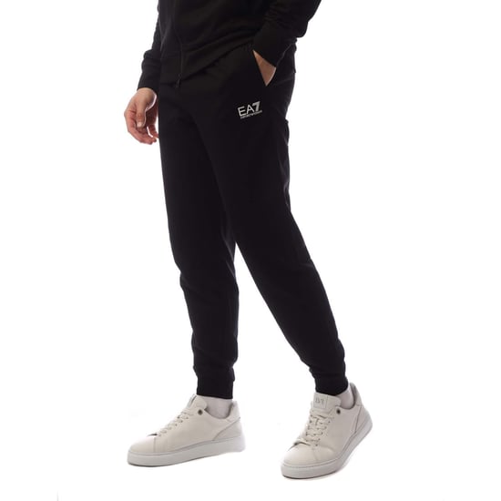 Herren Emporio Armani EA7 Core Identity Komplett-Reißverschluss Trainingsanzug in Schwarz - Image 4