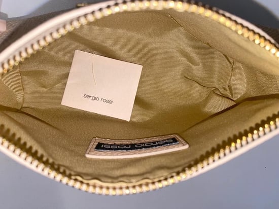Sergio Rossi Kosmetiktasche aus rosa Leder - Image 6