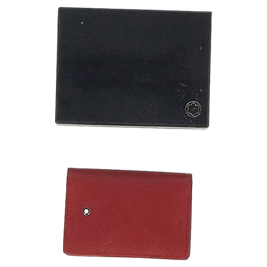 Montblanc Kartenetui mit Klappe aus rotem Kalbsleder - Image 2