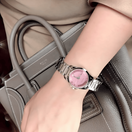 Gucci G-Timeless Rosa Zifferblatt Damenuhr - Modell YA126524 - Image 4