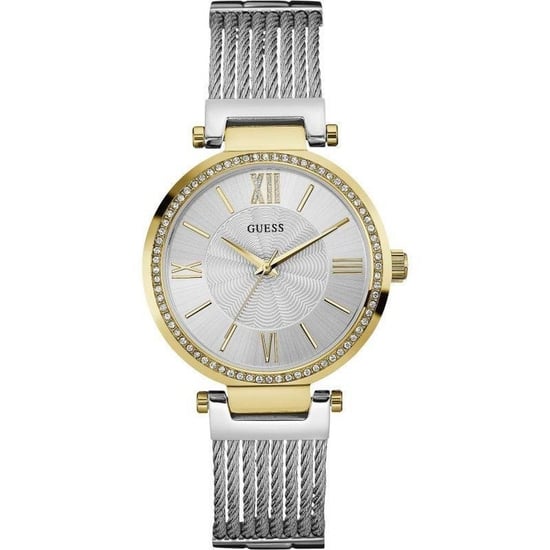 Elegante Guess W0638L7 Soho Quarzkristall Damenuhr mit Silber Zifferblatt - Image 1