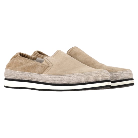 Prada Sport Espadrille Slip-On Sneakers in beigem Wildleder - Image 4