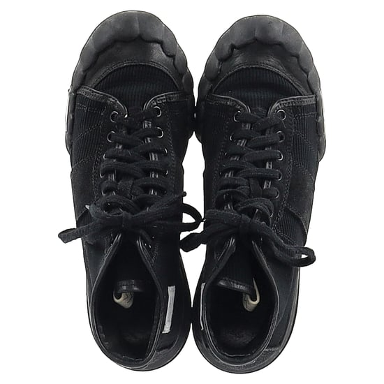 Visvim Lanier High-Top-Sneaker mit Lederbesatz aus schwarzem Canvas - Image 3