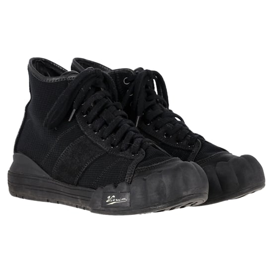 Visvim Lanier High-Top-Sneaker mit Lederbesatz aus schwarzem Canvas - Image 4