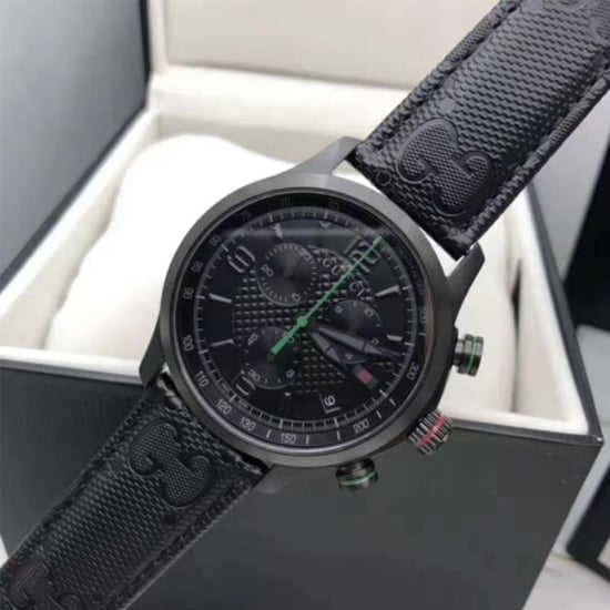 Gucci YA126244 G-Timeless Herren-Chronographenuhr mit Lederarmband - Image 4