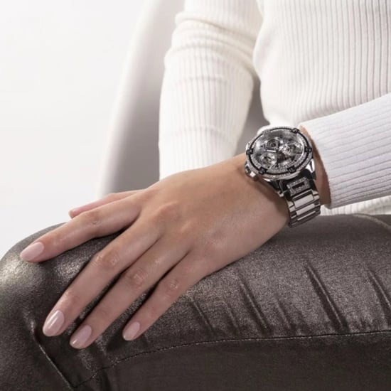 Guess GW0464L1 Queen Damen Chronograph Uhr in Silber - Image 5