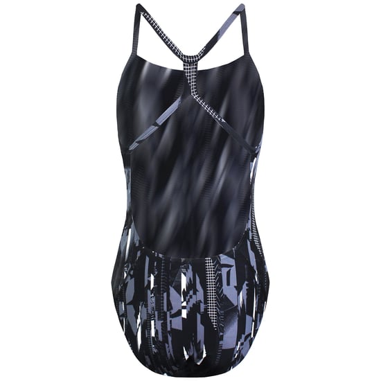 Speedo All Over Rippleback Damen Badeanzug Schwarz - Image 2