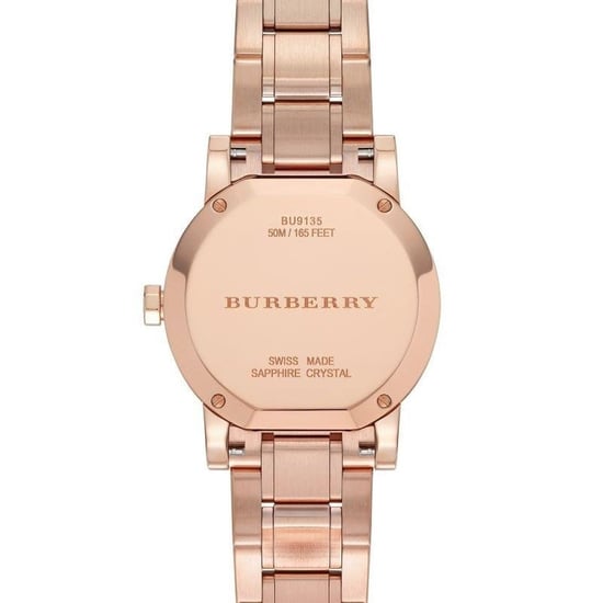 Elegante Burberry BU9135 Damenuhr in Braun Rose Gold Edelstahl - Image 3