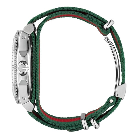 Gucci YA136207 Dive Herrenuhr mit weißem Zifferblatt und Textilband - Image 4