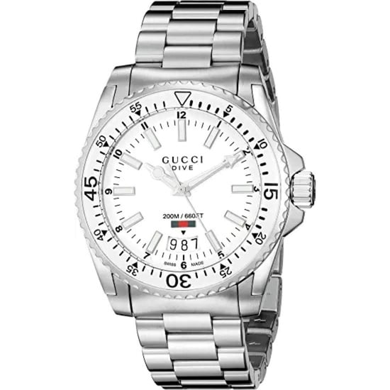 Gucci YA136302 Herren-Tauchuhr - 40 mm Edelstahl & 200 m wasserdicht - Image 1