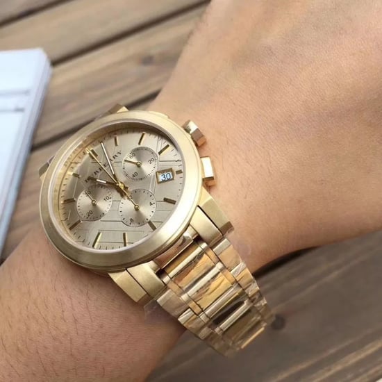 Burberry BU9753 Herrenuhr mit goldenem Zifferblatt und Chronograph - Luxuszeitmesser - Image 3