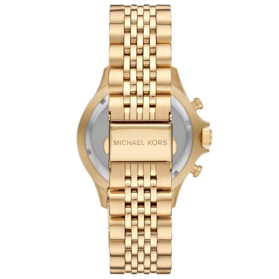 Stilvolle Michael Kors MK8726 Herrenuhr mit schwarzem Zifferblatt und goldfarbenem Finish - Image 3