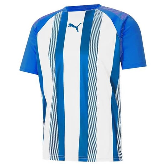 Puma TeamLiga gestreiftes Herren Fußballshirt Blau/Weiß - Image 1