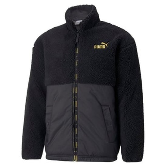 Puma Essentials+ Herren Schwarze Sherpa Jacke - Image 1