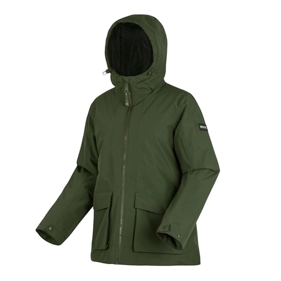Regatta Damen Melane Isolierte Wasserabweisende Jacke (Dunkelkhaki/Schwarz) - Image 3