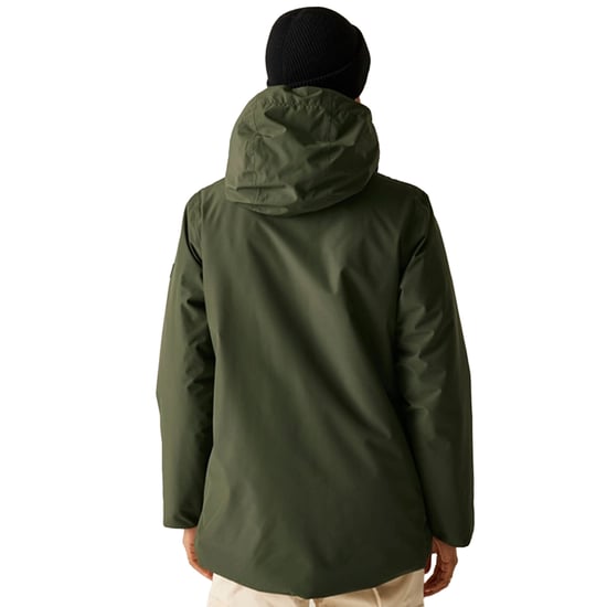 Regatta Damen Melane Isolierte Wasserabweisende Jacke (Dunkelkhaki/Schwarz) - Image 5