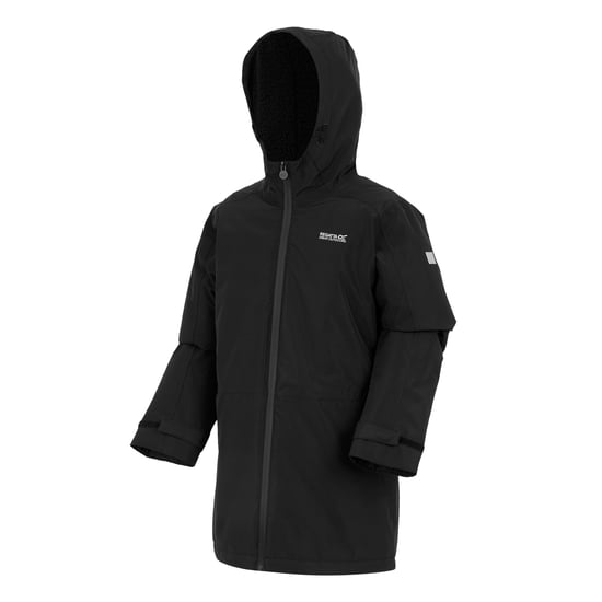 Regatta Kinder Farbank II Wasserdichte Jacke (Schwarz) - Image 3