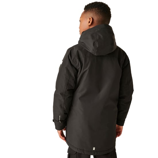 Regatta Kinder Farbank II Wasserdichte Jacke (Schwarz) - Image 4