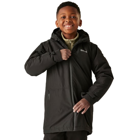 Regatta Kinder Farbank II Wasserdichte Jacke (Schwarz) - Image 5