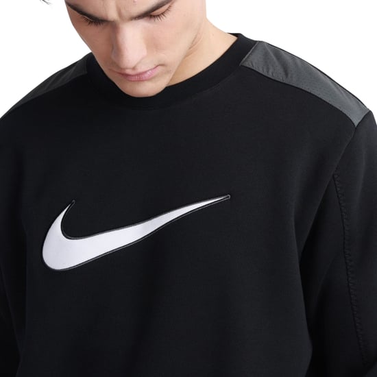 Nike - Schwarzer Pullover Mit Großem Swoosh-logo - Image 4