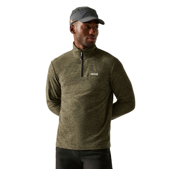 Regatta Herren Thompson Marl Halbzip Fleecejacke (Ölgrün) - Image 4