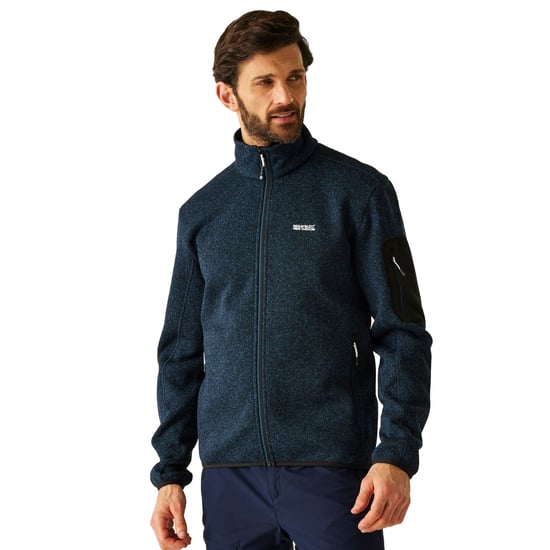 Regatta - "Newhill" Fleecejacke für Herren, Durchgehender Reißverschluss, meliert (Dunkel-Jeansblau) - Image 5