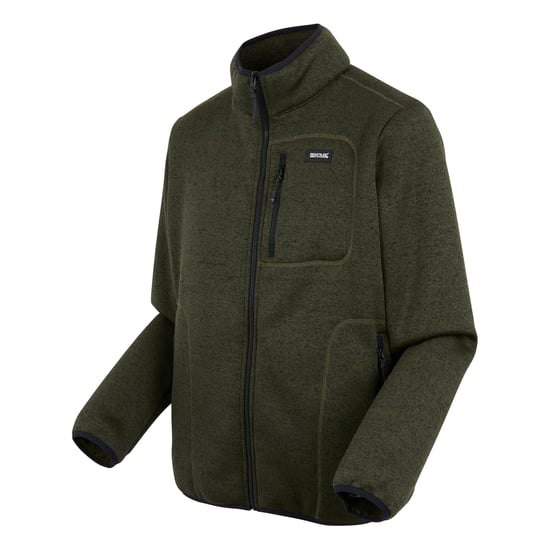 Regatta - "Barlee" Fleecejacke für Herren, Durchgehender Reißverschluss, meliert (Dunkel-Khaki) - Image 3