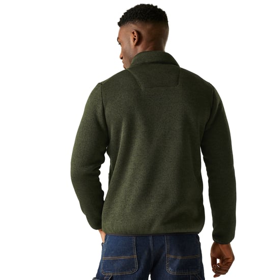 Regatta - "Barlee" Fleecejacke für Herren, Durchgehender Reißverschluss, meliert (Dunkel-Khaki) - Image 4