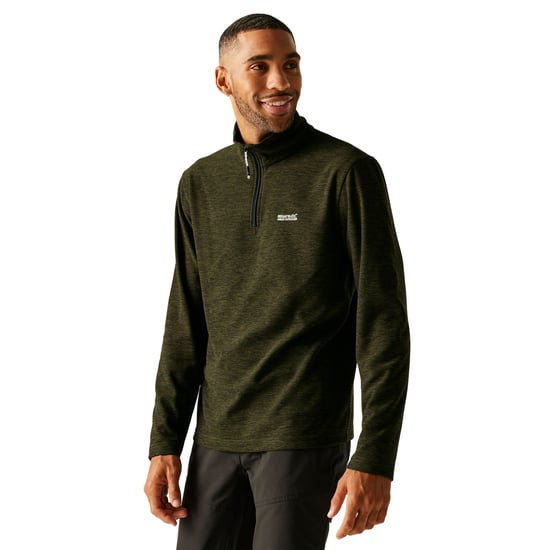 Regatta Herren Thompson Marl Halb-Zip Fleecejacke (Oliven-Nacht) - Image 4