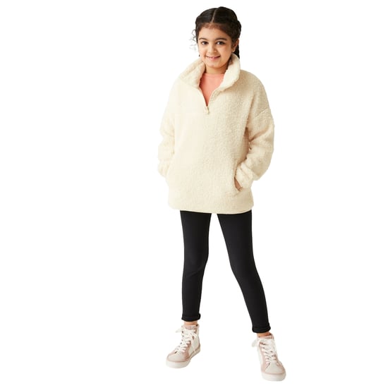 Regatta - "Kaliza" Fleece-Oberteil mit halbem Reißverschluss für Kinder (Helles Vanillegelb) - Image 4
