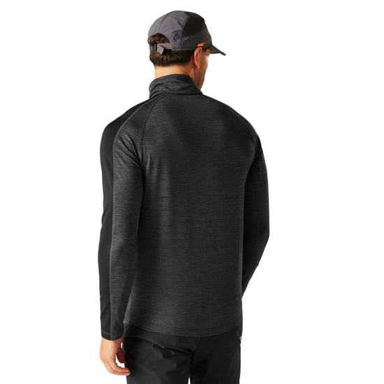 Regatta - "Hepley" Fleecejacke für Herren, mit halbem Reißverschluss (Asche/Schwarz) - Image 5