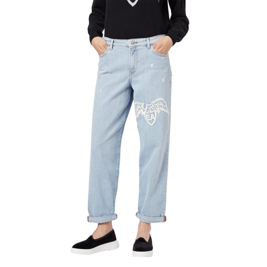 Emporio Armani Damen J89 Baggy Jeans (Blau) - Image 1