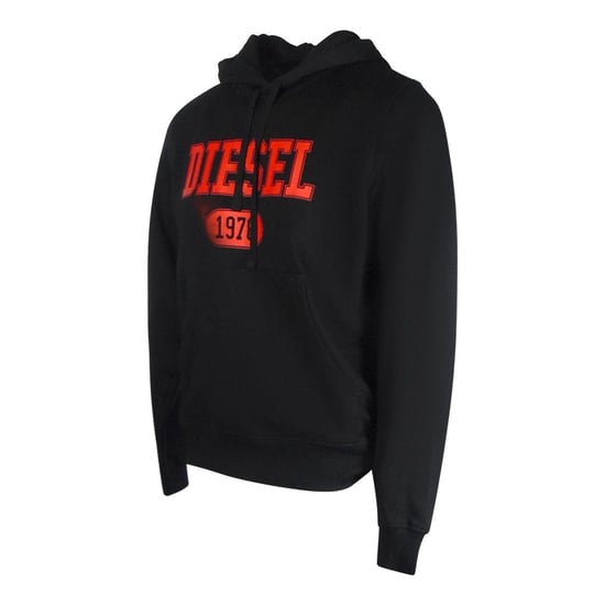 Diesel Herren 1978 Logo Kapuzenpullover (Schwarz/Rot) - Image 3