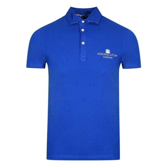 Aquascutum - "London" Poloshirt für Herren/Damen Unisex, Logo (Königsblau) - Image 1