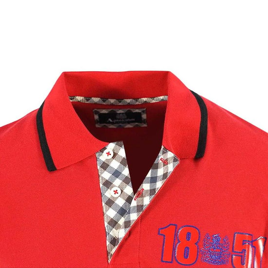 Aquascutum - "London 1851" Poloshirt für Herren/Damen Unisex (Rot) - Image 3