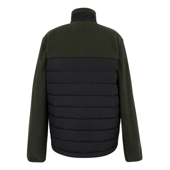 Regatta - "Frankie" Hybridjacke für Herren, Durchgehender Reißverschluss, Teddyfleece (Schwarz/Dunkel-Khaki) - Image 2