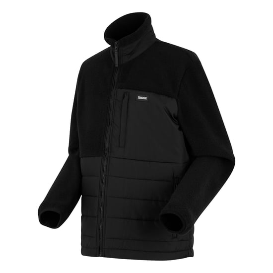 Regatta - "Frankie" Hybridjacke für Herren, Durchgehender Reißverschluss, Teddyfleece (Schwarz) - Image 3