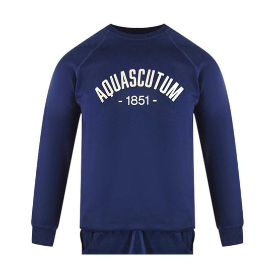 Aquascutum - "Old School" Trainingsanzug für Herren, Rundhalsausschnitt (Dunkles Marineblau) - Image 3