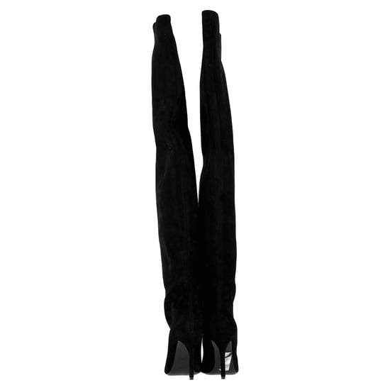 Alaïa Overknee-Stiefel aus schwarzem Wildleder - Image 5