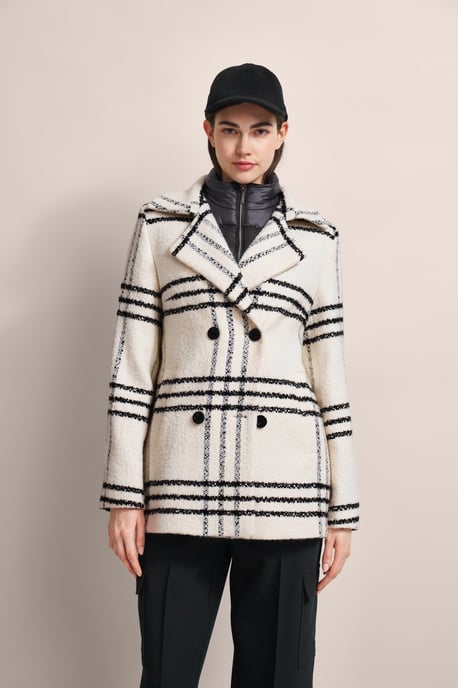Bugatti Damen Karierter Mantel mit hohem Tragekomfort - Image 1