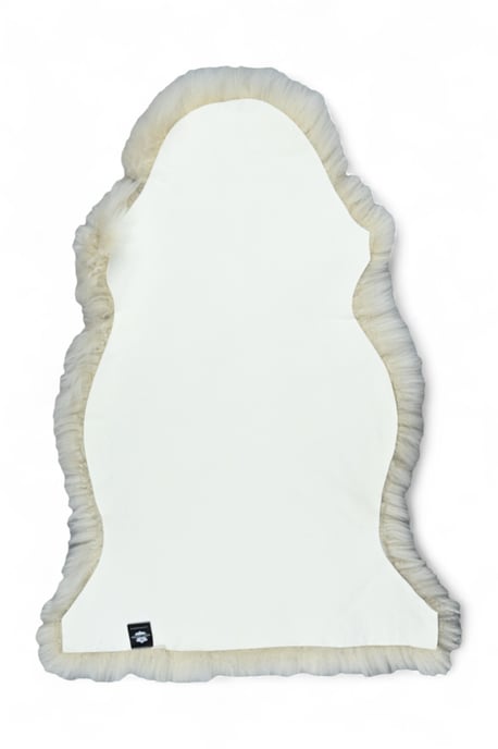 Echter elfenbeinfarbener Schaffell-Teppich, natürlich, seidig, weich und flauschig, echte Wolle - Image 2