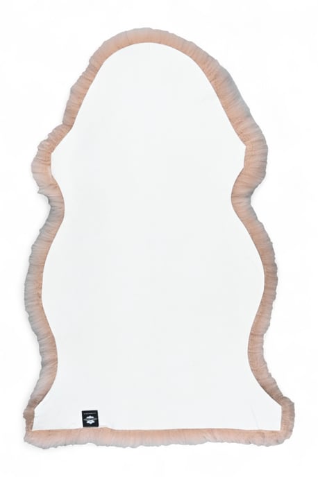 Echter rosa Schaffell-Teppich aus natürlicher, seidig weicher, flauschiger Echtwolle - Image 2