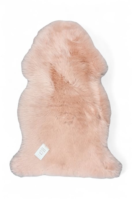 Echter rosa Schaffell-Teppich, seidig, natürlich, weich und flauschig, echte Wolle - Image 2